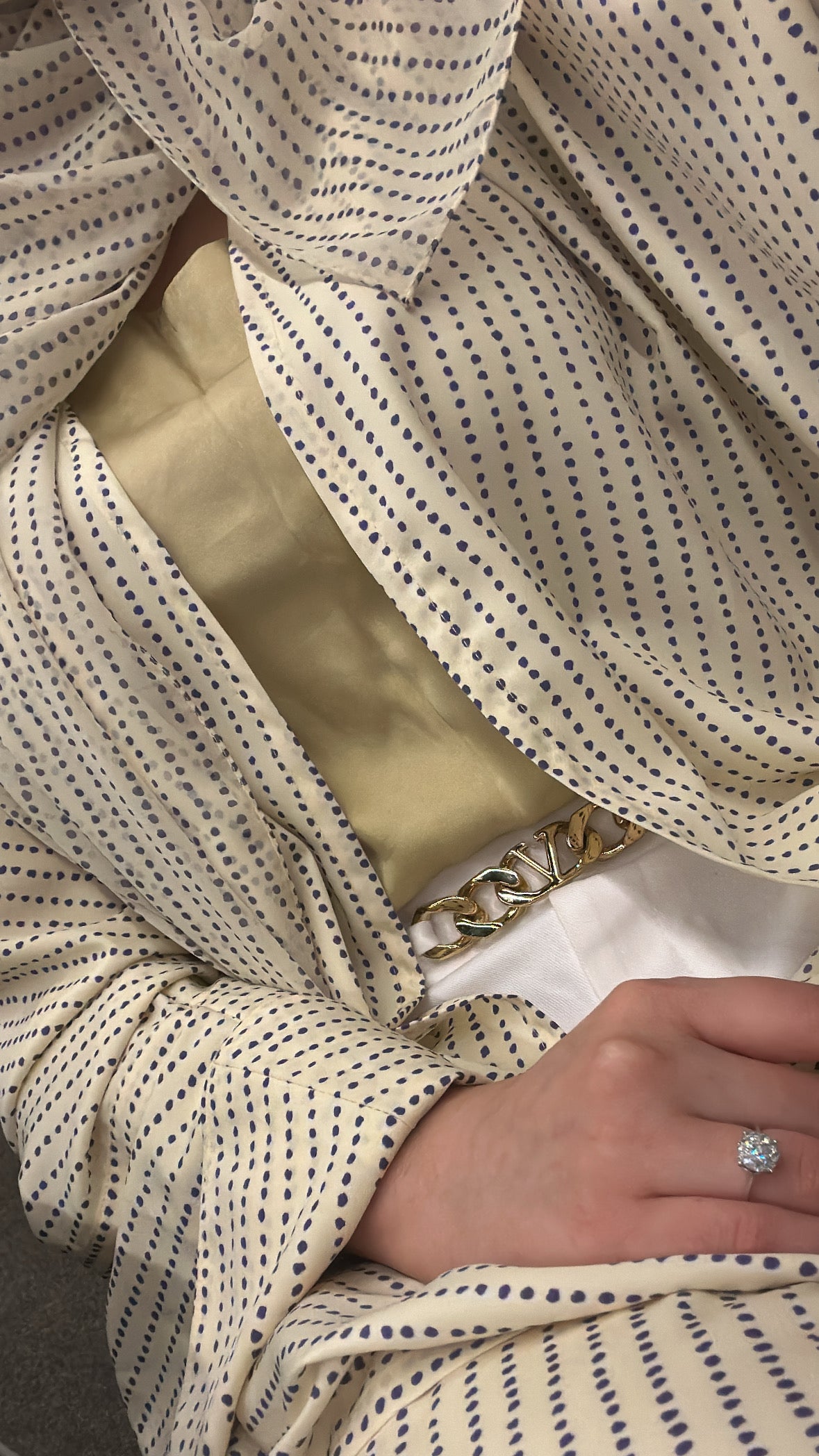 The polka dot abaya in Yellow
