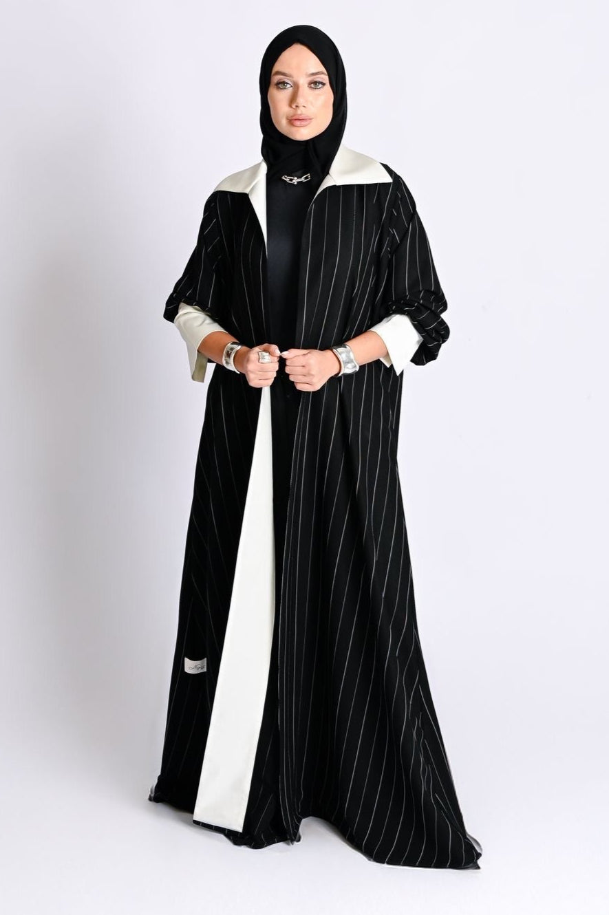The Power Pinstripe in Black