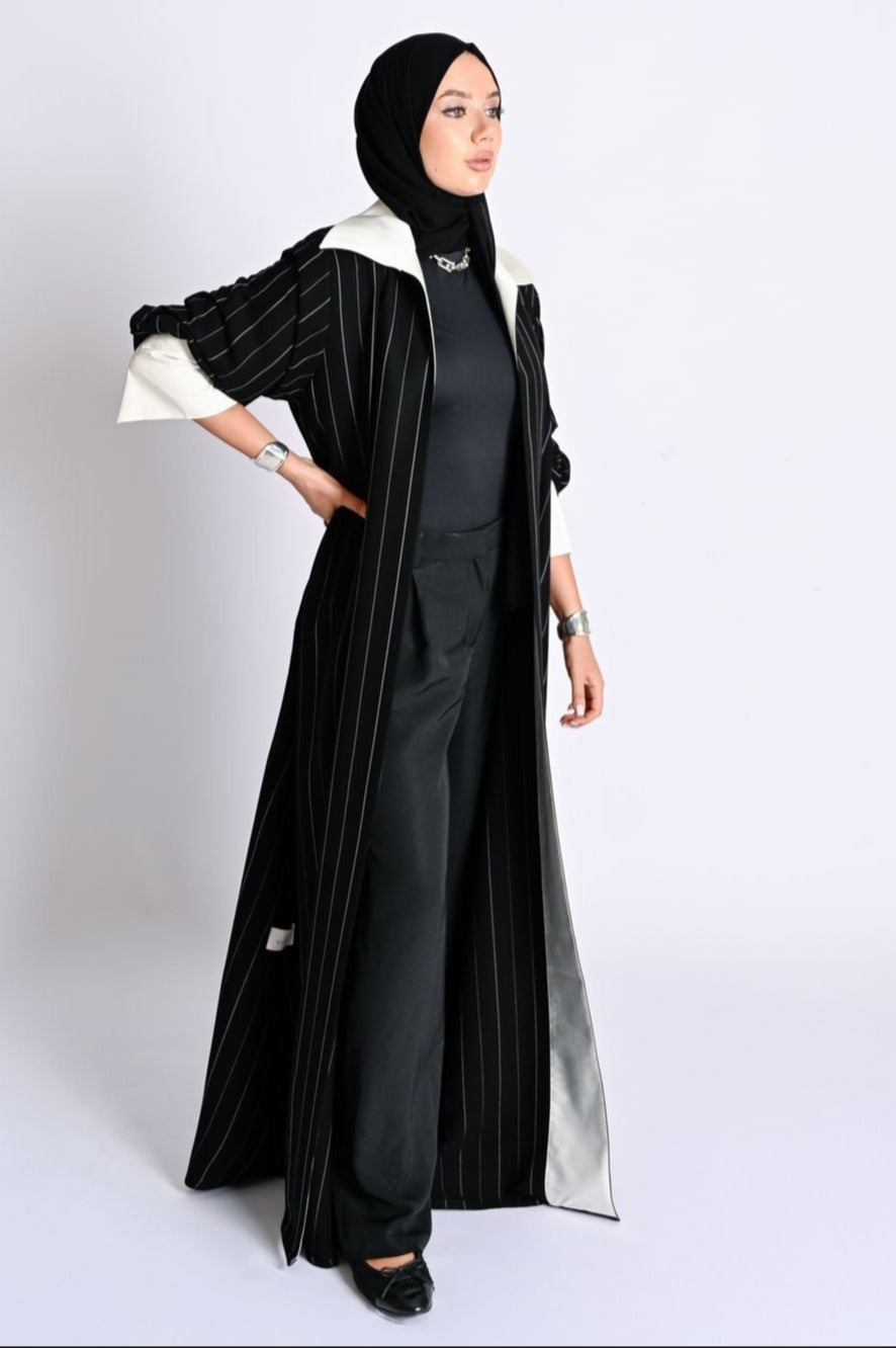 The Power Pinstripe in Black