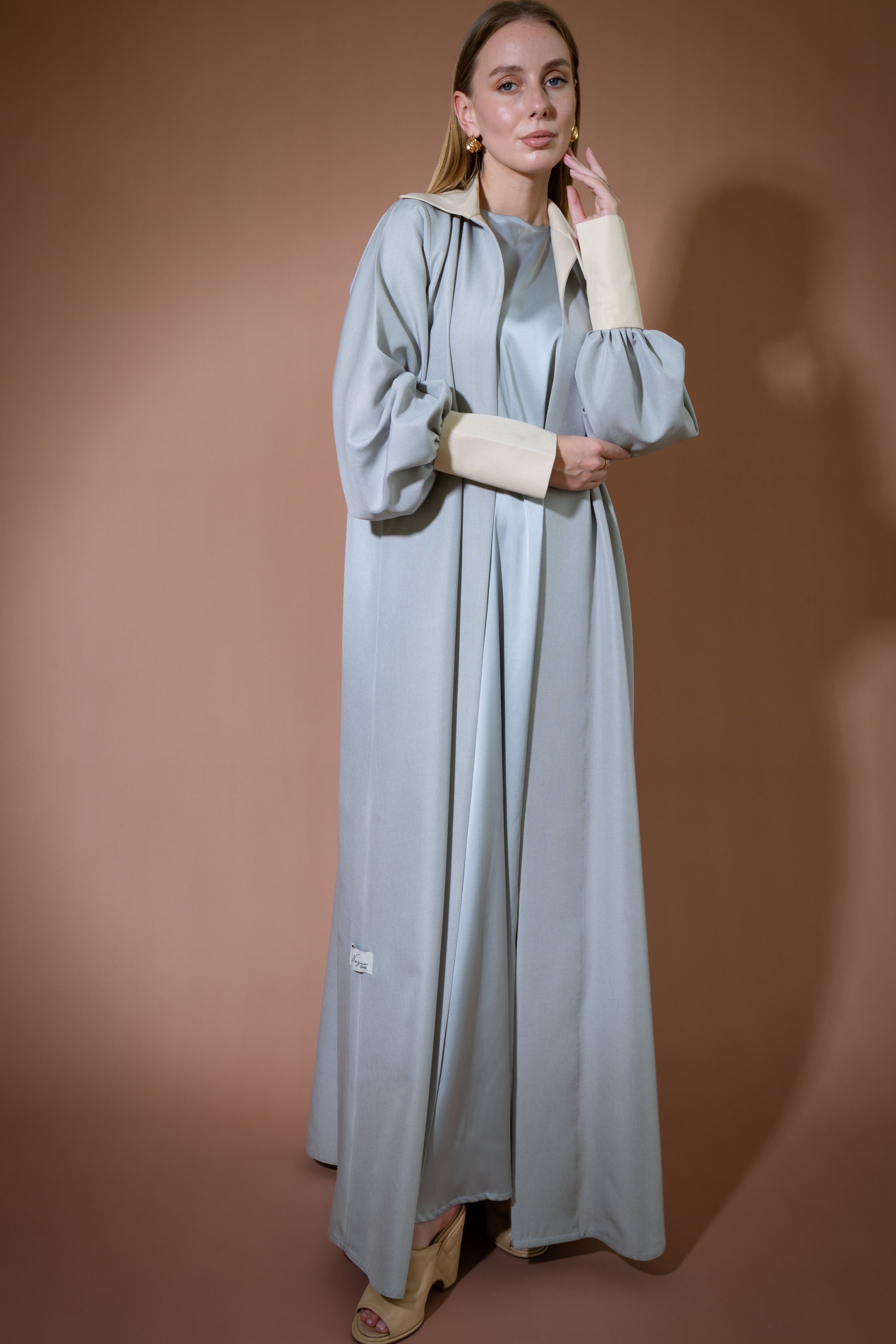 The Power Pinstripe Abaya in Linen