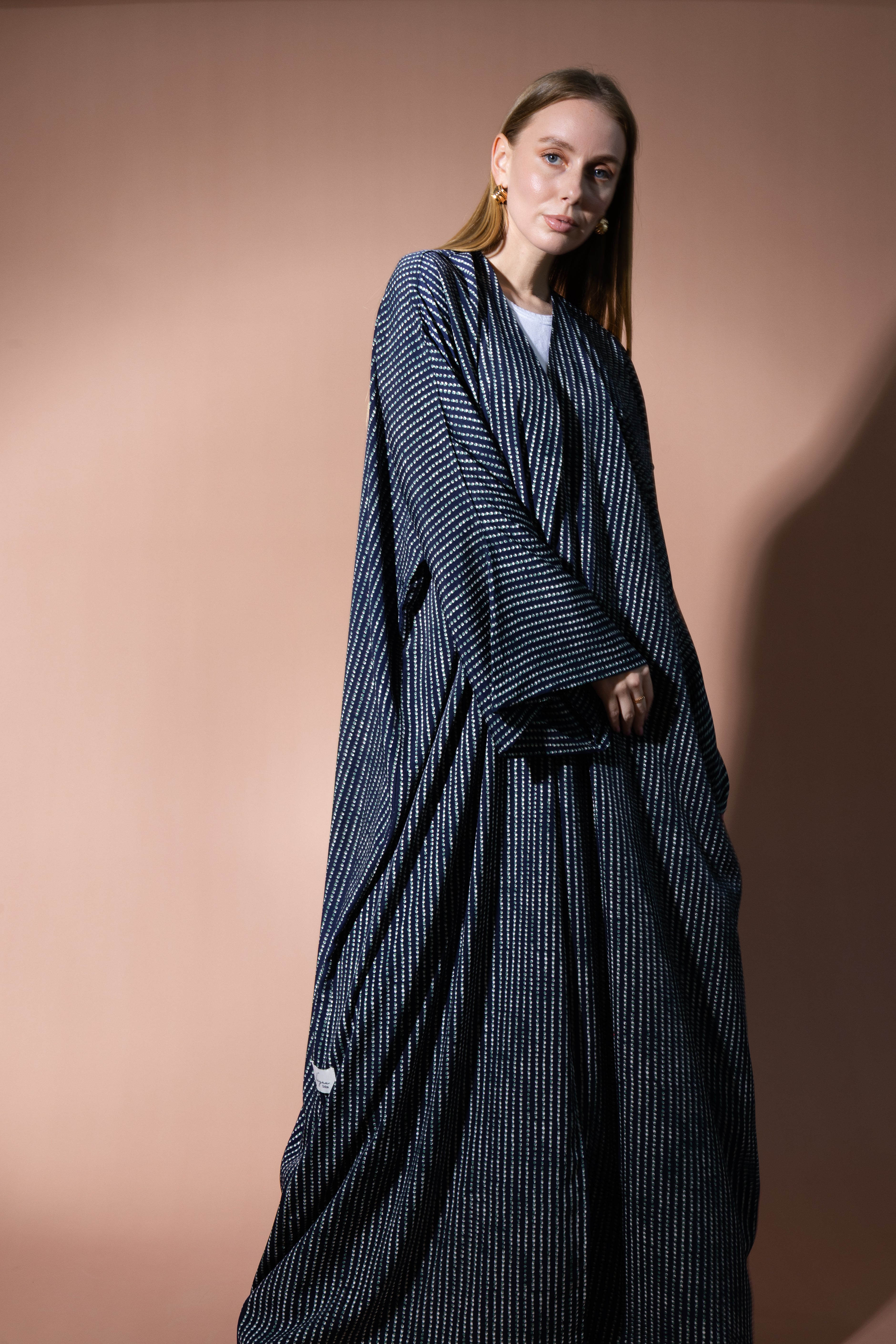 The Polka Dot Abaya in Navy