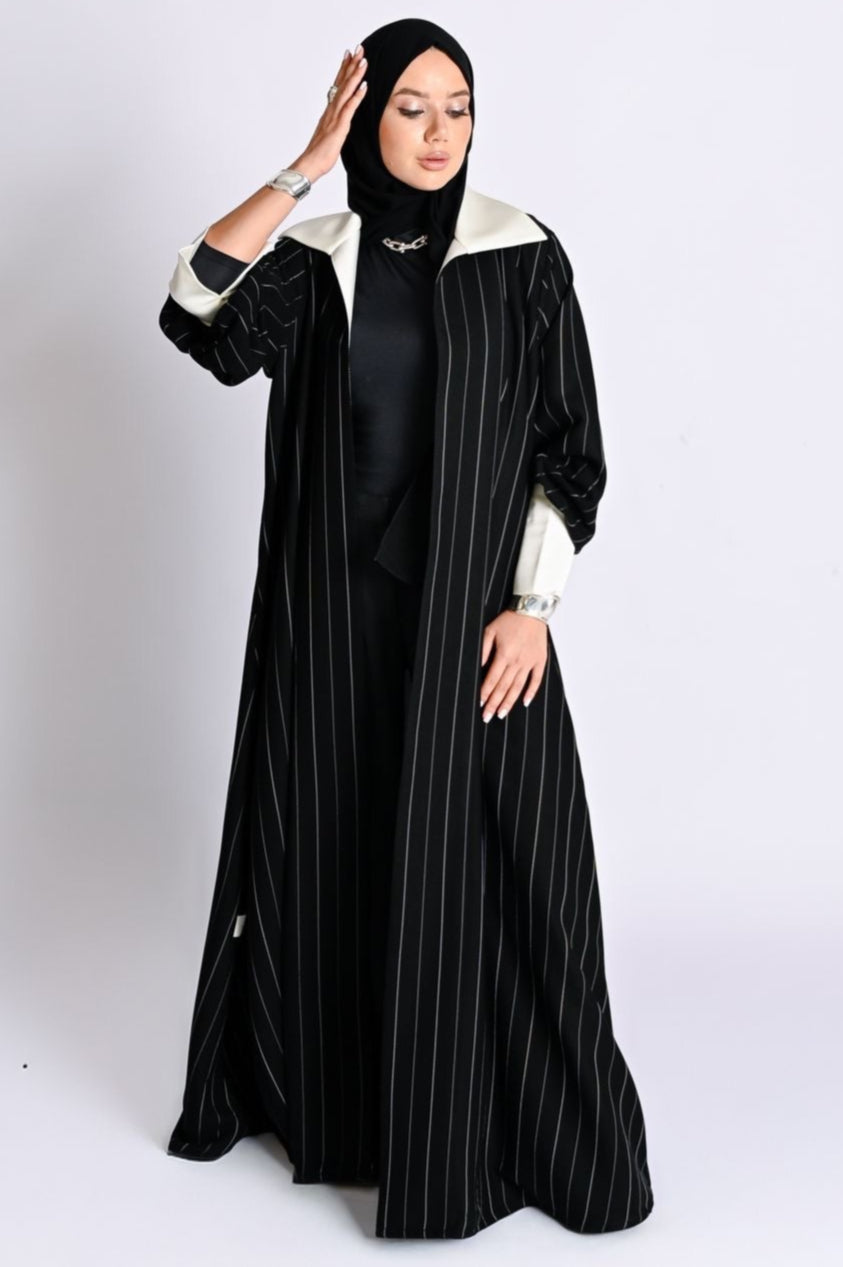 The Power Pinstripe in Black