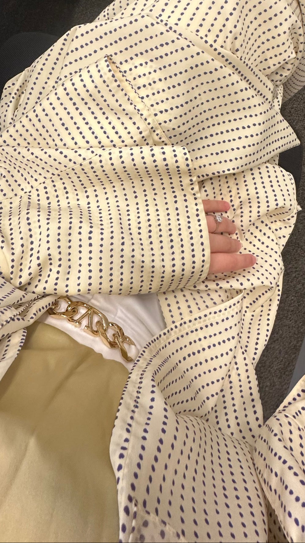 The polka dot abaya in Yellow