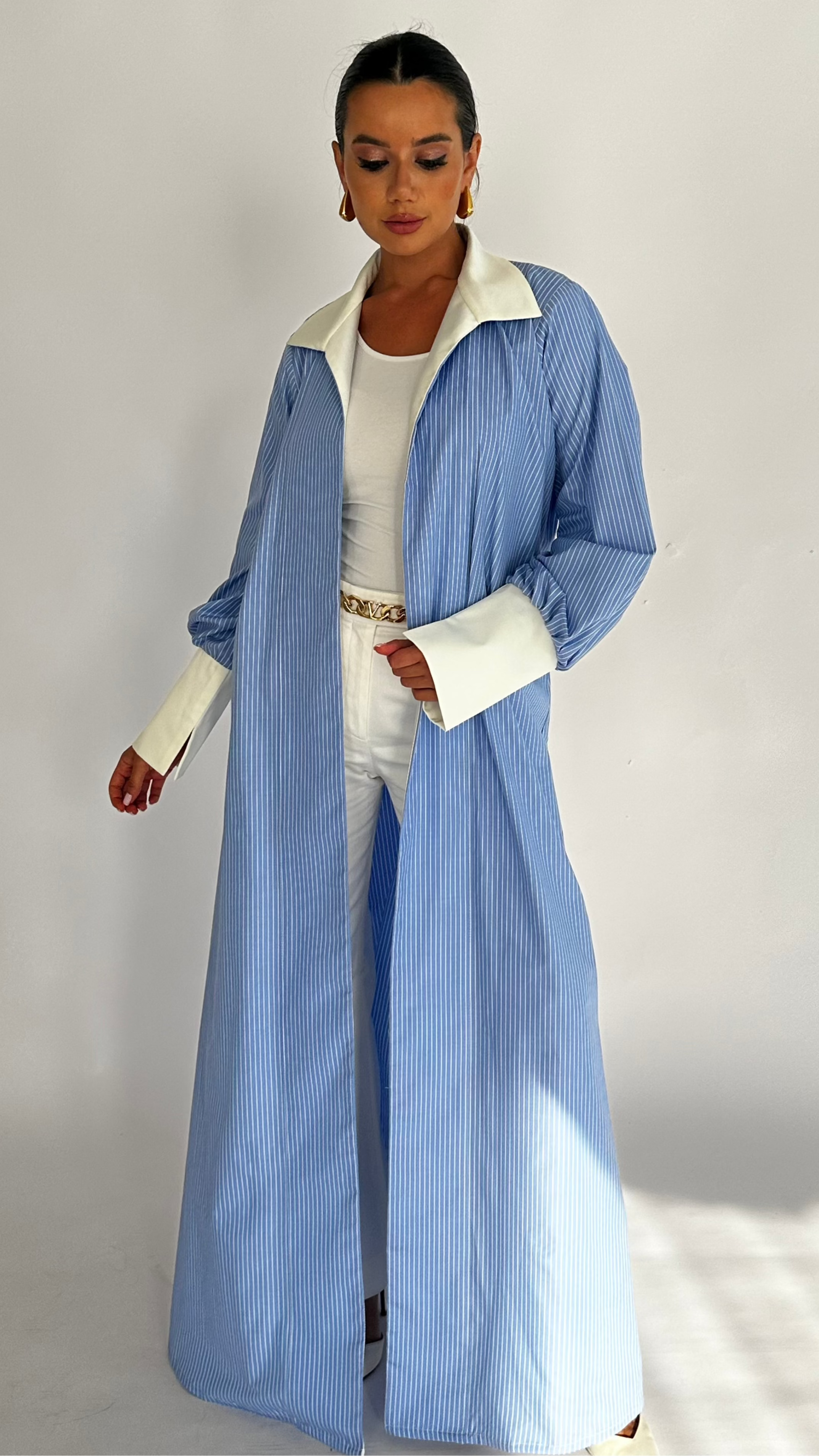 The Power Pinstripe in Blue