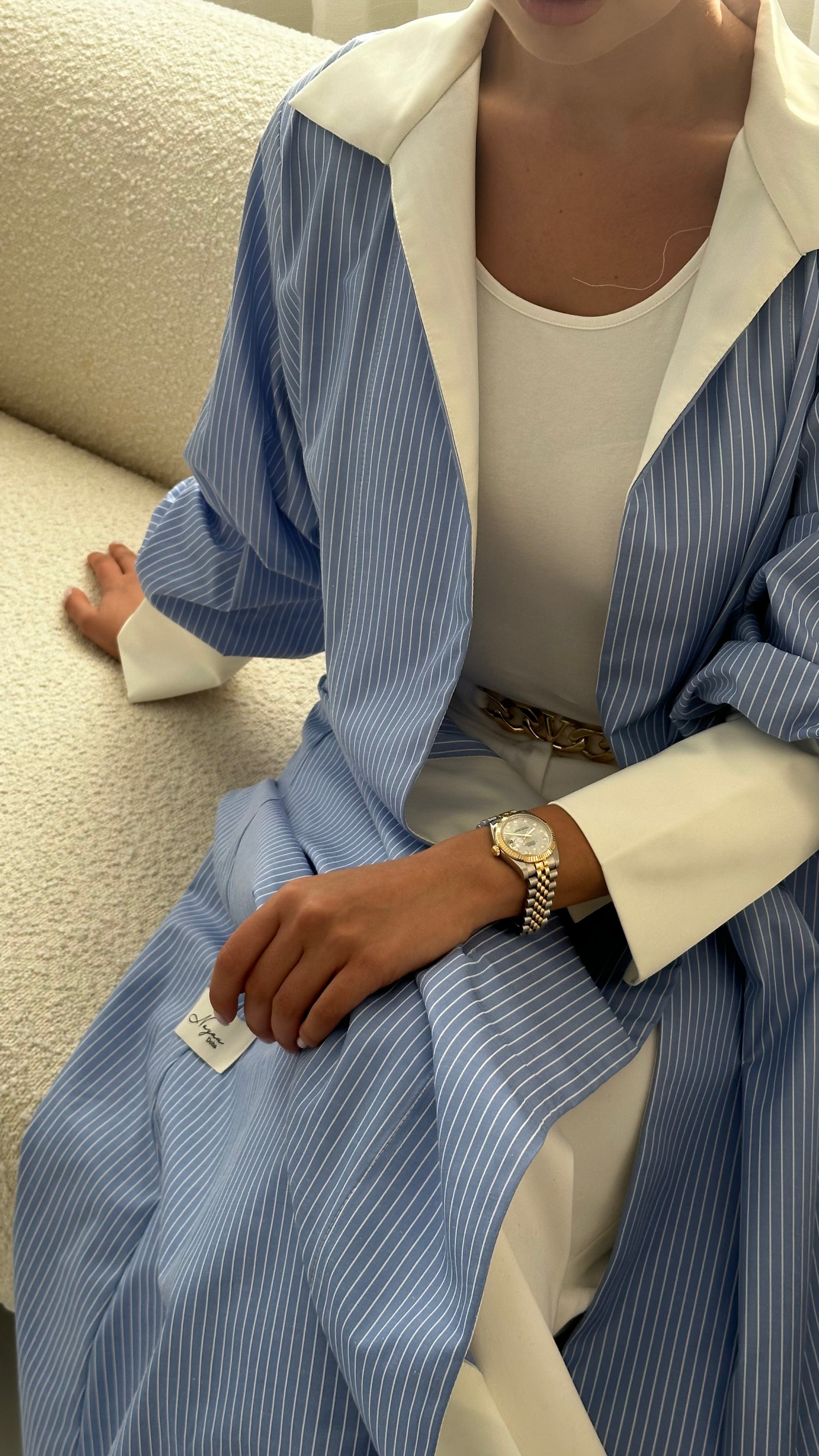 The Power Pinstripe in Blue