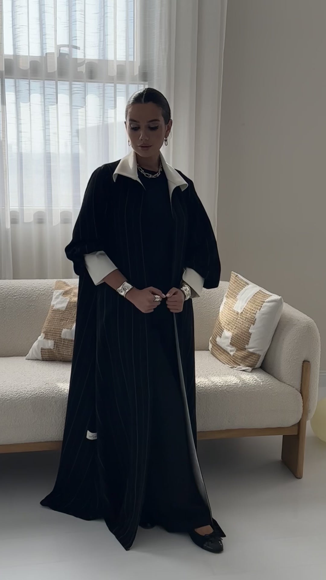 The Power Pinstripe in Black
