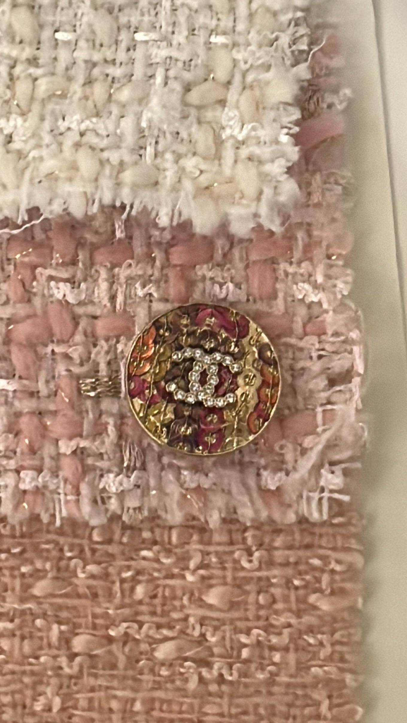Pink sequin Vintage Chanel Button - Shop the Vault!